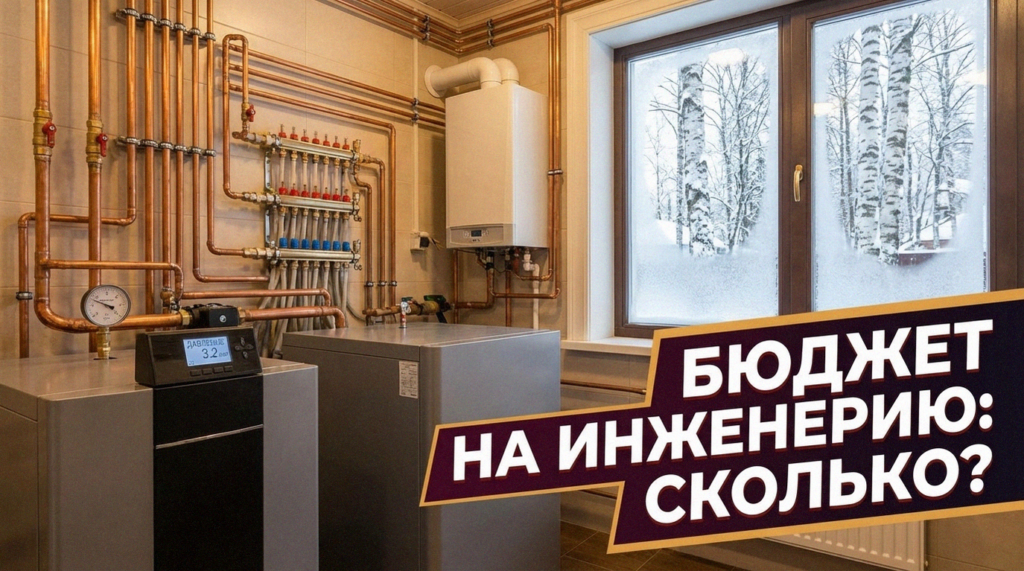 Схема расчета бюджета на инженерные системы в процентах от стоимости коробки частного дома