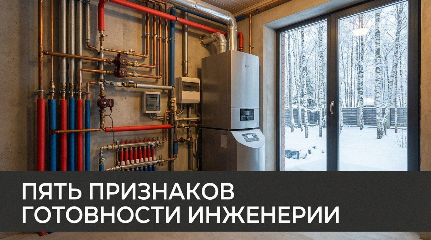 Инженерные работы в загородном доме: 5 признаков готовности к монтажу коммуникаций