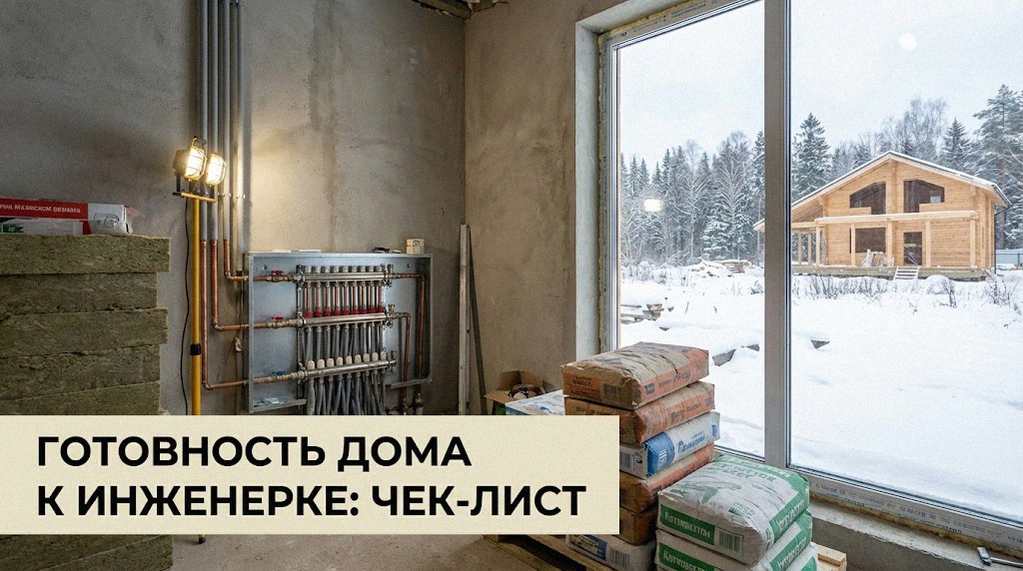 Инфографика: когда начинать монтаж инженерных систем и чек-лист готовности дома