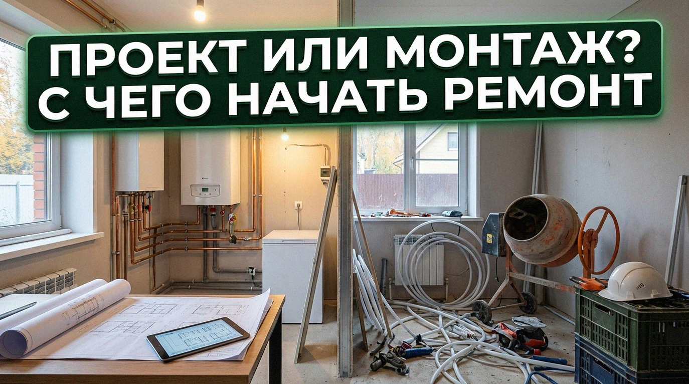 Проектировщик и монтажник обсуждают план ремонта - кого нанимать первым