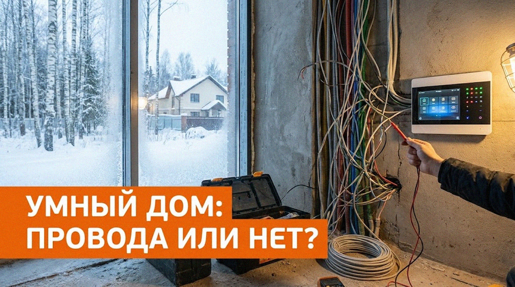 Монтаж кабельных трасс и проводов для системы умного дома в процессе чернового ремонта квартиры