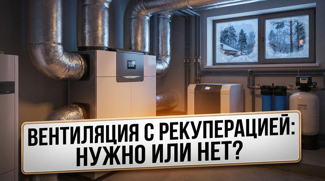 Система приточно-вытяжной вентиляции с рекуператором тепла в частном доме