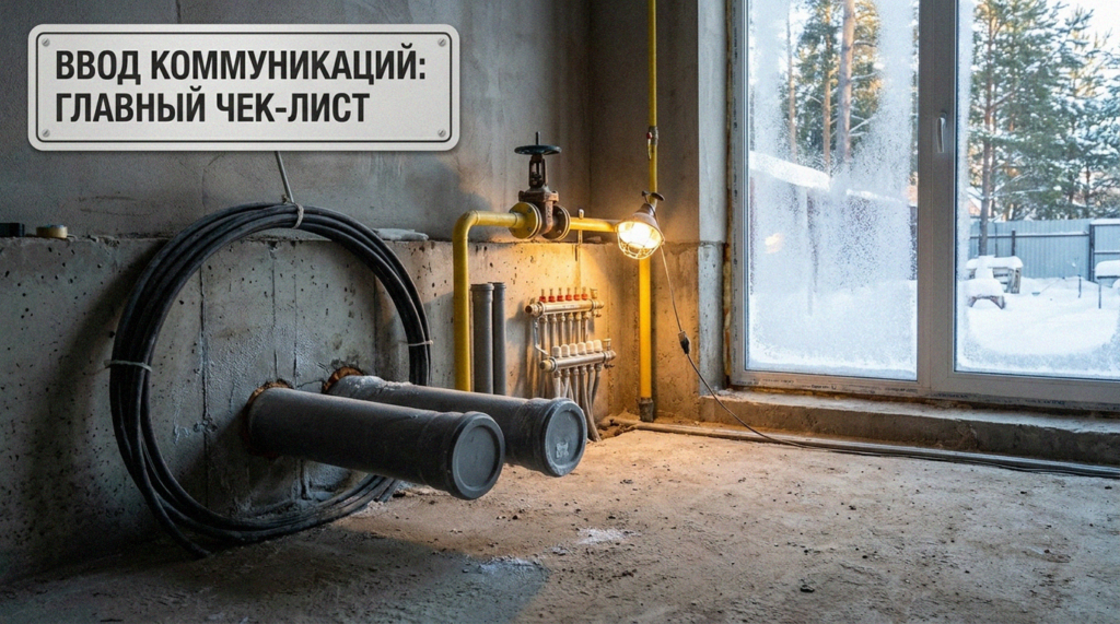 Схема подведения внешних инженерных сетей к дому до начала внутренней разводки