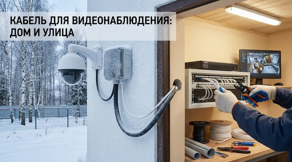 Виды кабелей для видеонаблюдения: коаксиальный и витая пара для дома и улицы