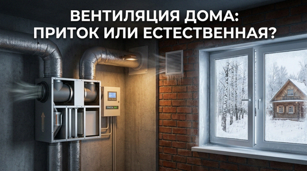 Сравнение систем приточной и естественной вентиляции для частного дома