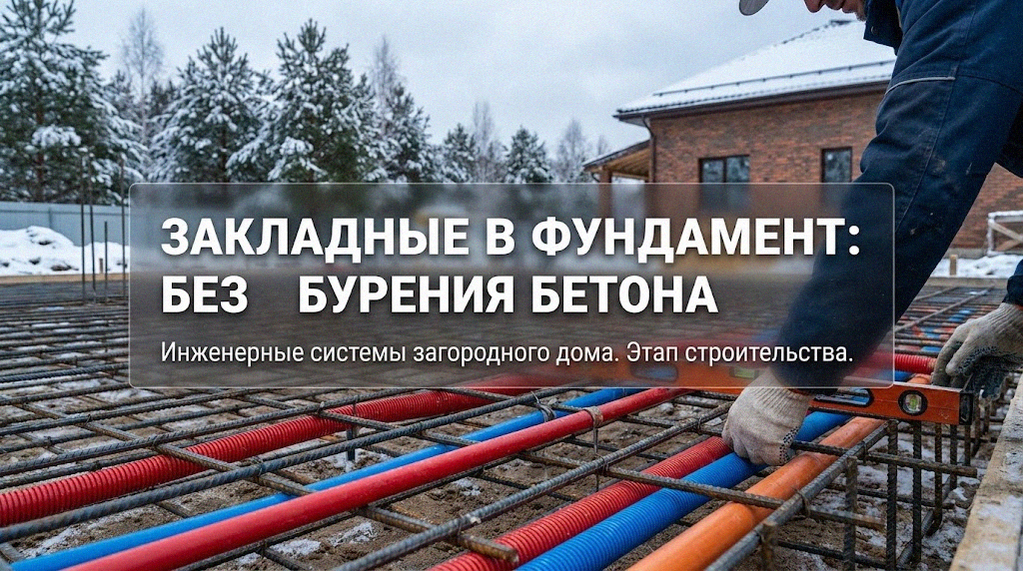 Монтаж закладных гильз в фундамент для труб и инженерных коммуникаций